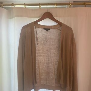 Ann Taylor Tan Open-Front Women's Cardigan